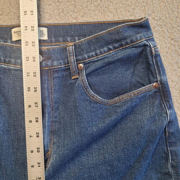 Abercrombie & Fitch Jeans 32 14 XL Blue Denim Ankle Straight Ultra High Rise - Picture 7 of 8